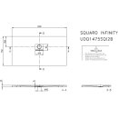 Villeroy &amp; Boch UDQ1475SQI2BV3S Duschwanne