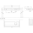 Villeroy &amp; Boch L12010MT WTUS Antao L12_1 1200x190x500mm