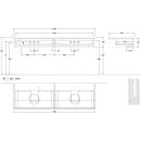 Villeroy &amp; Boch L17053GF WTUS Antao L17_5 1600x190x500mm