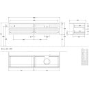Villeroy &amp; Boch L27011GK WTUS Antao L27_1 1600x360x500mm