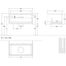 Villeroy &amp; Boch L30111HJ WTUS Antao L30_1 800x360x500mm