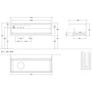 Villeroy &amp; Boch L33151GK WTUS Antao L33_5 1200x360x500mm