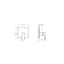 VITRA A4282729EXP Einhebel-Brausearmatur Root Square