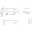 Villeroy &amp; Boch L35151PD WTUS Antao L35_5 1200x360x500mm