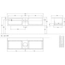 Villeroy &amp; Boch L36151GF WTUS Antao L36_5 1600x360x500mm