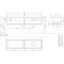 Villeroy &amp; Boch L38050GF WTUS Antao L38_5 1600x360x500mm