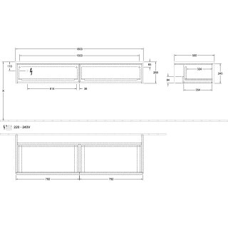 Villeroy & Boch L42003GF Sideboard Antao L42 1600x268x500mm