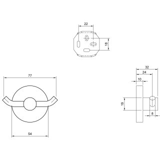 Villeroy & Boch TVA151012000K5 Doppel-Handtuchhaken Elements -