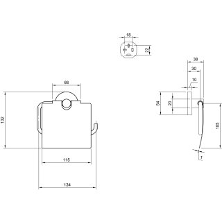 Villeroy & Boch TVA151013000K5 Toilettenpapierhalter mD Elements -