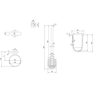 Villeroy & Boch TVA15101600064 Toilettenbürstengarnitur Elements -