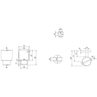Villeroy & Boch TVA15101800064 Glashalter Elements - Tender