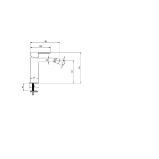 Villeroy & Boch TVB10300100061 Einhebel-Bidetarmatur Architectura