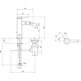 Villeroy & Boch TVB10620115361 Einhebel-Bidetarmatur Loop&Friends