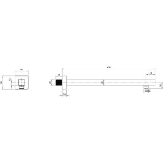 Villeroy & Boch TVC00045453064 Regenbrausearm Universal Showers 58x
