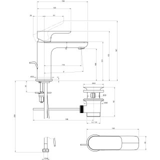 Villeroy & Boch TVW10400400061 Einhebel-WT-Armatur O.novo 104004000