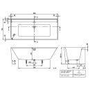 Villeroy &amp; Boch UAE180CORRA2V01 Vorwand-BW Collaro...