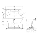 Villeroy &amp; Boch UAE180OBRSB1VRW Vorwand-BW Oberon 2.0...