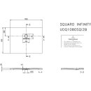 Villeroy &amp; Boch UDQ1080SQI2BVR8 DW Squaro Infinity 1000x800x40mm