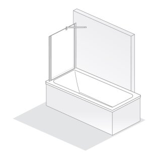 HSK 163075 Favorit Nova Seitenwand Badewannenaufsatz 750x1400mm