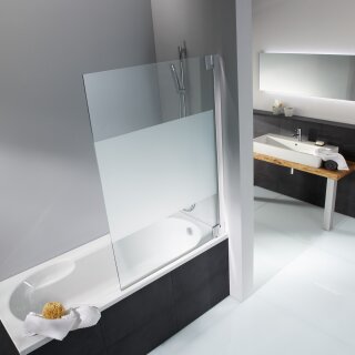 HSK 2106075 K2P Badewannenaufsatz 1 Bewegliches Element 750x1400mm Chromoptik