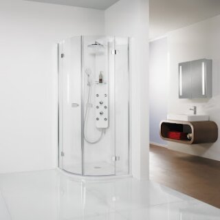 HSK Premium Softcube Runddusche Pendelbar 4-teilig Chromoptik