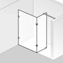 HSK AP.71 Walk In Atelier Pur Frontelement mit Seitenteil...