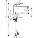 AXOR 49020820 Waschtischm 90 f&uuml;r HWB Axor CitterioC