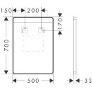 Hansgrohe 54969670 Spiegel Xarita Lite Q 500/30