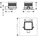 Hansgrohe 56226800 Komplettset Punkt.RainDrain Spot Plus