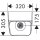 Hansgrohe 60127450 Urinal EluPura Or.Q 600x300 mm