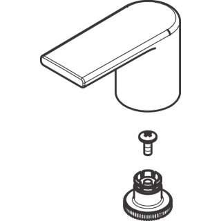 Hansgrohe 93702000 Vernis Griff chrom Warmwasserseite