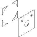 Hansgrohe 94915670 Rosette Mischer UP 2 Verbraucher