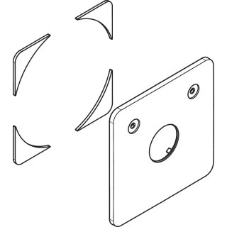 Hansgrohe 94916700 Rosette DuoTurn Q 2 Verbraucher MW