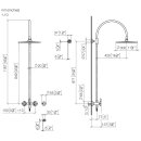 Dornbracht 26622892-27 Shower Pipe mit Brausebatterie TARA