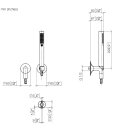Dornbracht 27808809-42 Schlauchbrausegarn. m.Einzelros. VAIA