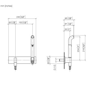 Dornbracht 27838979-33 Gießrohr mit Abdeckplatte