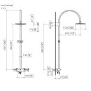 Dornbracht 34459809-42 Showerpipe mit Brause-Thermostat VAIA