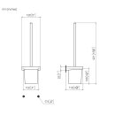 Dornbracht 83900970-26 Toiletten-B&uuml;rstengarnitur, Wandmodell