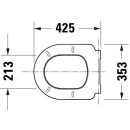 DURAVIT 0023590000 Univ.WC-Sitz D-shaped Tief 432mm &Uuml;lap