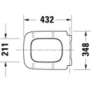 DURAVIT 0023790000 Univ. WC-Sitz Eckig Tief 438mm &Uuml;lap.