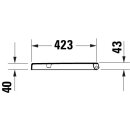 DURAVIT 0023790000 Univ. WC-Sitz Eckig Tief 438mm &Uuml;lap.