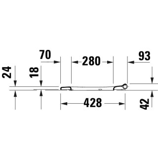 DURAVIT 0024390000 Univ. WC-Sitz Eckig Tief 443mm Ülap.