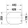 DURAVIT 0024390000 Univ. WC-Sitz Eckig Tief 443mm &Uuml;lap.