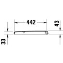 DURAVIT 0024490000 Univ.WC-Sitz D-shaped Tief 457mm &Uuml;lap