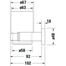 DURAVIT 0099194600 D-Code Glashalter Glas links, Schwarz