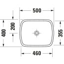 DURAVIT 2384500079 Qatego Aufsatzbecken 500mm, geschl.