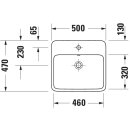 DURAVIT 2385500027 Qatego Aufsatzbecken 500mm, geschl.