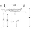DURAVIT 2398600000 D-Code Waschtisch, Weiß Hochglanz,