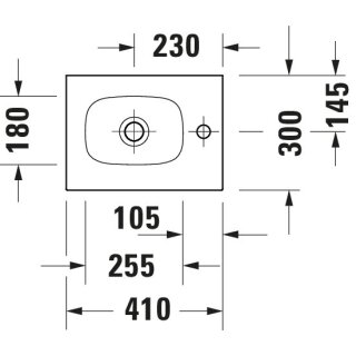 DURAVIT 2650053200 Sivida MWT,410x300mm,DuroCast Plus o.
