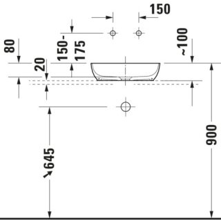 DURAVIT 268012FH00 Sivida SET,ASB r.400 B.Auß.Blassg.M.
